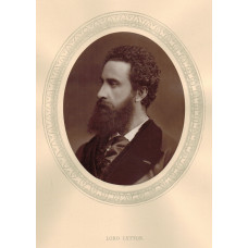 Portrait Photograph of Lytton, Head and Shoulders, in profile, oval, by Lock & Whitfield.