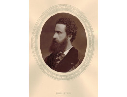 Portrait Photograph of Lytton, Head and Shoulders, in profile, oval, by Lock & Whitfield.