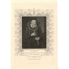 Engraved Portrait of James Hamilton, Earl of Arran Three Quarter Length, fur-trimmed robes, by W. Holl