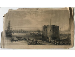 "Milford Haven with the Leviathan in the Distance" drawn P. Phillips [1826-1864] and engraved by H. Adlard.