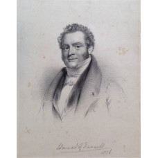 Lithograph Portrait of Daniell. Head and Shoulders. Facsimile signature.