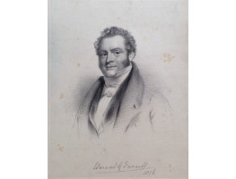 Lithograph Portrait of Daniell. Head and Shoulders. Facsimile signature.