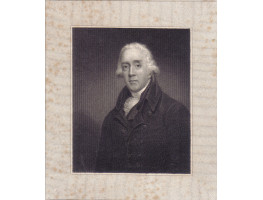 Engraved Portrait of Martin, Half Length, within engraved border, after J. Pocock by E. Scriven.