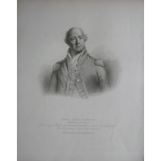 Engraved Portrait of Lord Gambier, Half Length, in uniform after Sir W. Beechey by G. Bartolozzi.