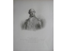 Engraved Portrait of Lord Gambier, Half Length, in uniform after Sir W. Beechey by G. Bartolozzi.