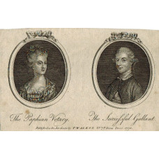 Tete a Tete Portrait, 'The Paphian Votary' & 'The Successful Gallant', in ovals,