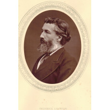 Portrait Photograph of Leighton, Head and Shoulders, in profile, oval, by Lock and Whitfield.