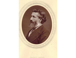 Portrait Photograph of Leighton, Head and Shoulders, in profile, oval, by Lock and Whitfield.