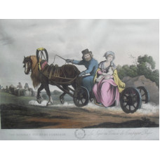 'The Russian Country Carriage'.  Mother and child on cart . After Mornay by Clark & Dubourgh.