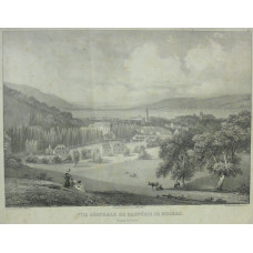 'Vue Generale de Bagneres Bigorre. Hautes Pyrenees. No. 41' Lithographed by Gihaut freres.