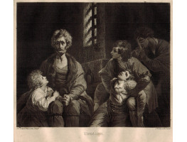 'Ugolino'  Ugolino with children in prison, by S.W. Reynolds.