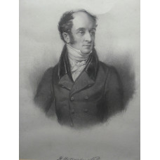 Portrait of Holland, Half length, looking right, facsimile signature below, by Francis William Wilkin [1791-1842].