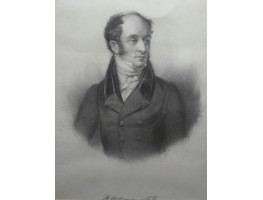 Portrait of Holland, Half length, looking right, facsimile signature below, by Francis William Wilkin [1791-1842].