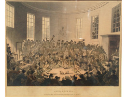 'Royal Cock Pit' after Rowlandson & Pugin by Bluck.