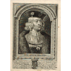 'Initium Sapientiae Timor Domimi' Engraved Portrait of   Philip I of Castile [1478-1506], head and shoulders, to the right; wearing a hat and the Order of the Golden Fleece, after Jan Mostaert [c.1475-c.1555].