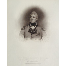 Engraved Portrait of Picton, Half Length, in uniform, after M.A. Shee by R. Cooper.