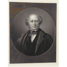 Engraved portrait of 'Will Lascelles' Head and shoulders in circular frame, by Francis Holl [1815-1884].