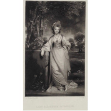 'Lady Elizabeth Cavendish' Full-Length in landscape, by James Scott [1809-1899].