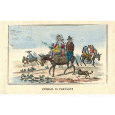 'Famiglia di Padulano' Family on donkey with baskets