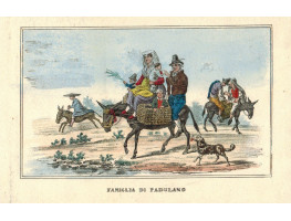 'Famiglia di Padulano' Family on donkey with baskets