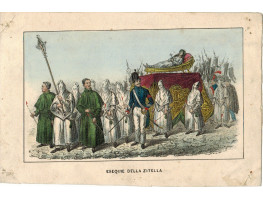 'Esequie della Zitella' Spinster's Funeral procession.