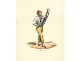 'La Tarantella' Man dancing with scarf.