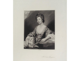 Jane 'Mrs Joseph Musgrave' [d.1762] Half-Length, with lamb, by James Scott [1809-1899].