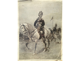 'Officer Indigene (Indes Anflaises) Indian Officer on horseback.