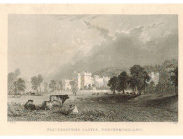 View of  the Country House, Featherstone Castle after T. Allom by J. Tingle.