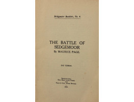 The Battle of Sedgemoor. Bridgwater Booklets No. 4.