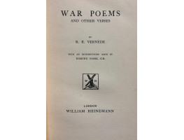 War Poems and other Verses. Introduction by Edmund Gosse.