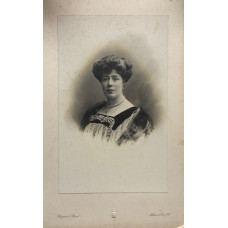 Head and Shoulders Portrait of Eveline Filippi, Photograph mounted on card, Milan, Titled and dated on verso,