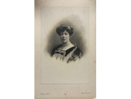 Head and Shoulders Portrait of Eveline Filippi, Photograph mounted on card, Milan, Titled and dated on verso,