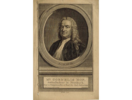 Engraved Portrait of Hop, head and shoulders, in oval, after Philip van Dijk [1683-1753] by J. Houbraken [1645-1703].