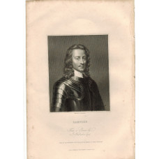 Engraved Portrait, Half-Length, wearing armour, by J. Posselwhite.