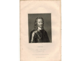 Engraved Portrait, Half-Length, wearing armour, by J. Posselwhite.