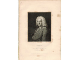 Engraved Portrait of Handel, Half Length, after Hudson  by Thomson.